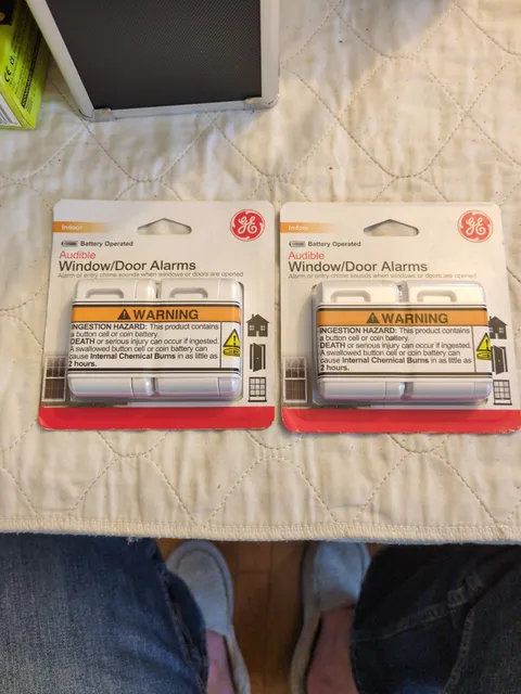 Lot of 4 GE Audible Window Door Alarms / Indoor security, Battery Operated - NEW