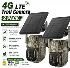 4G LTE Cellular Security Camera with 2.5K Live Streaming for Hunting Trail Game