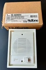 NuTone IS-60WH Door Speaker with Talk/Listen Button * New Old Stock!
