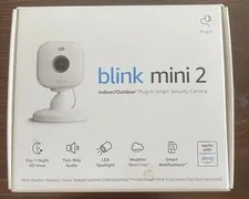 Blink Mini 2 New In Box Wireless Smart Security Indoor/Outdoor Camera White New