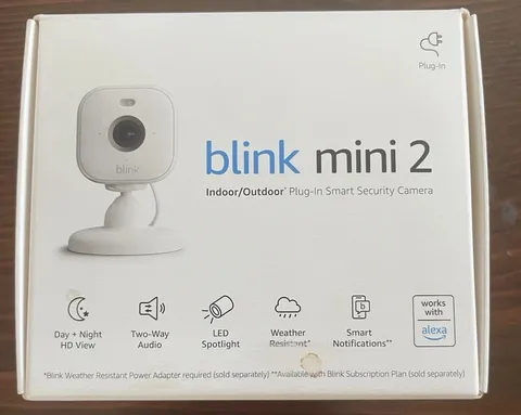 Blink Mini 2 New In Box Wireless Smart Security Indoor/Outdoor Camera White New