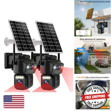 LETSCEE Security Camera QG15-B 2PACK Solar Powered Outdoor WiFi Home Security