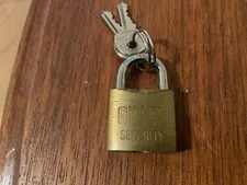 Vintage Brass Guard Security Padlock with 2 Keys