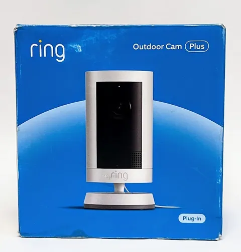 NEW Sealed Ring Outdoor Cam Plus Plug-In HD Security Camera White