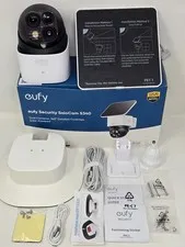 eufy Security SoloCam S340 Wireless Outdoor Solar Dual 360 Cameras + Rain Cover
