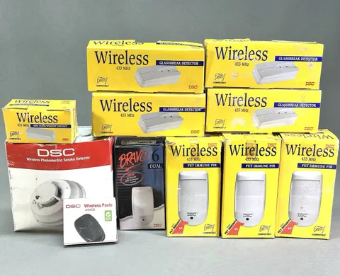 Lot Of DSC Security System Parts Wireless Glass Break, Motion, Door/window Sense