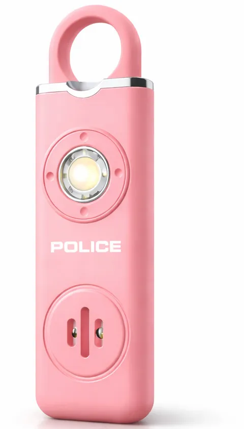 Police Personal Safety Alarm Keychain Rechargeable 130dB SOS Self Defense Siren