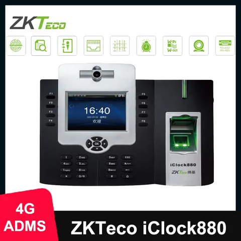 ZKTeco iClock880 4G+ADMS Fingerprint Card Time Attendance Machine Time Clock