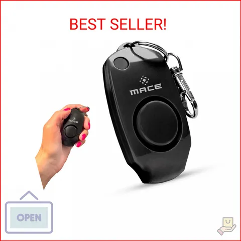 Mace Personal Safety Alarm - Loud 130db Siren, Built in Emergency Whistle, Easy