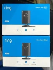 LOT OF 2 - NEW & SEALED Ring Indoor Cam Plus BLACK 2K Retinal Camera  B0DXMSSDHX
