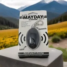 Mayday Mini Loud Alarm Self Defense Personal Emergency LED Keyring SEALED NEW