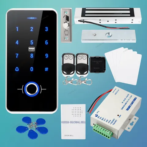 Waterproof Door Lock 13.56MHz IC Fingerprint Access Control System+Doorbell