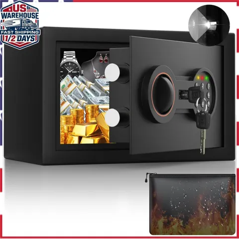Bukumo Small Safe for Home | Fireproof Waterproof Bag | Alarm System