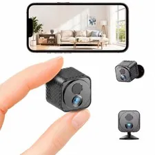 Mini Camera Wireless 4K WiFi Security Camera, Battery Powered PIR Alerts