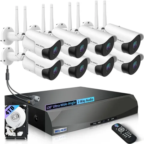 130 Degree WiFi Camera 2 Way Audio