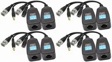 Video Balun RJ45 to BNC Transceiver Transmitter HD-CVI/TVI/AHD/CVBS with DC P...