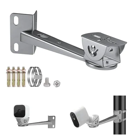 Security Camera Corner Pole Mounting Bracket Stainless Steel Mount with Exten...