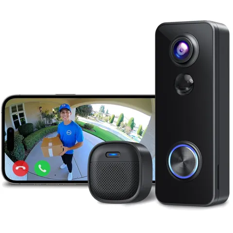 180° Head-to-Toe View Doorbell with IR Night Vision
