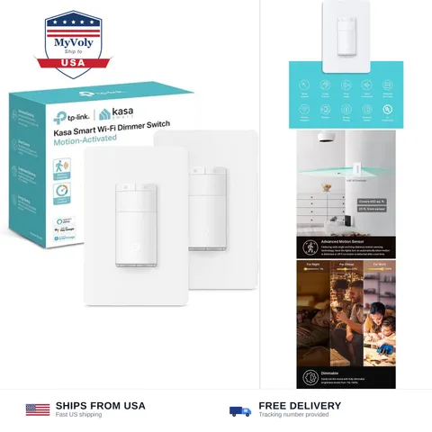 Kasa Smart Motion Sensor Switch, Dimmer Light Switch, Single Pole, Needs Neut...