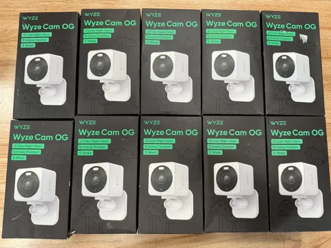 Lot Of 10. Wyze Cam OG 1080p HD Smart Camera Indoor/Outdoor Wired w/ Spotlight