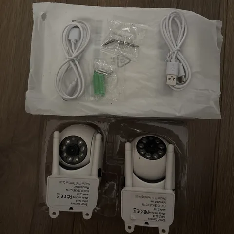 Set of (2) CAMERAS WIFI PANORAMA SMART CAMERA Model CL201 INDOOR WHITE