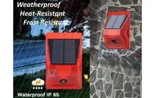 Motion Security Entrance Alarm Solar Panel DC 5V Power Red Strobe Light
