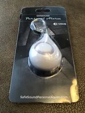 📢 SafeSound Personal Alarm📣 Keyring~White~Original Name Brand~Safe Sound~125DB