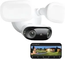 REOLINK Elite Floodlight WiFi, 4K 8MP 180° Panoramic Wired Floodlight Camera,...