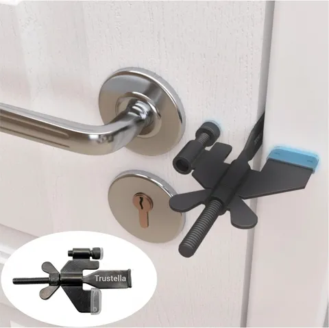 Original Heavy-Duty Portable Door Lock Stainless Steel Security Device Enhanced