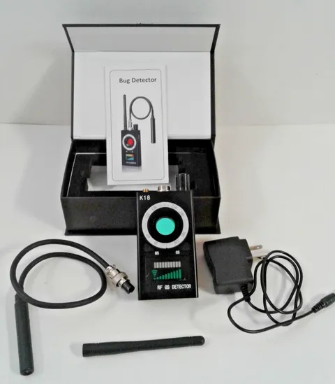 K18 RF detector Anti-spy Detector Camera GSM Audio Bug Finder GPS Scan Open Box