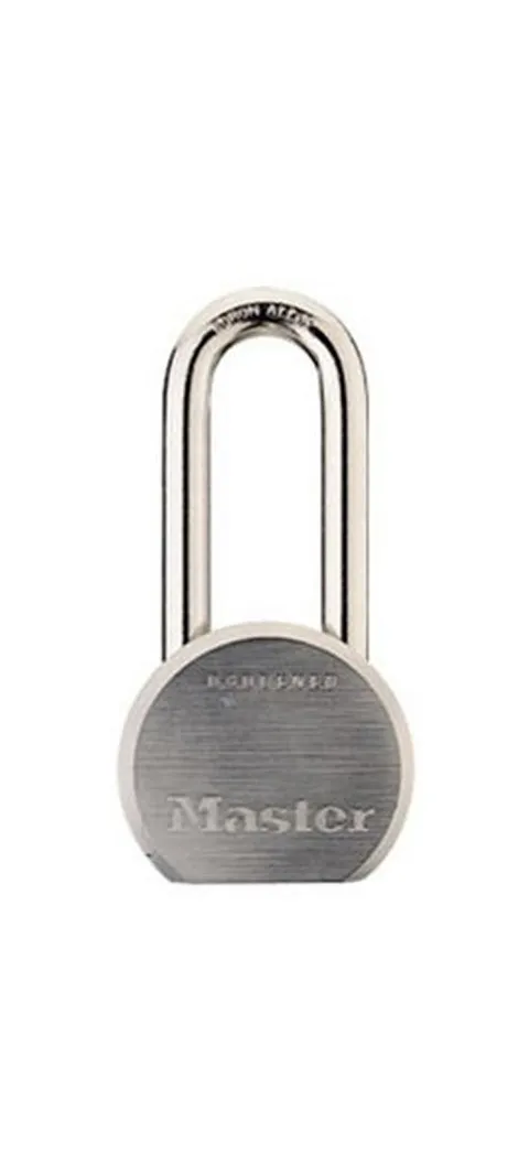Padlock, Keyed Different Key, 7/16 in Dia Shackle, Boron Steel Shackle, Steel/Zi