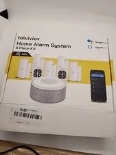 Tolviviov WiFi home alarm system, 8 Pieces-Kit Works With Alexa And Google Home.