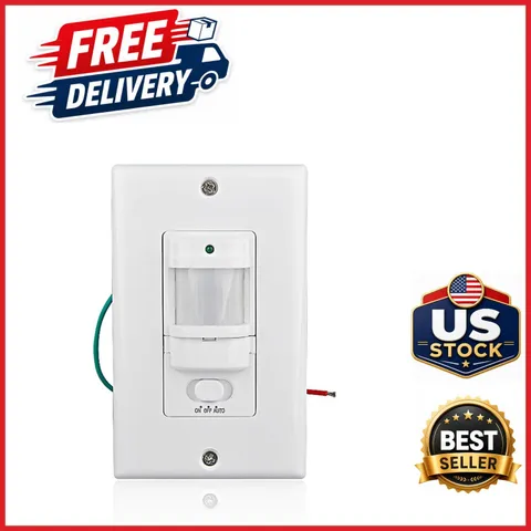 Wall Mounted Motion Sensor Switch with 9m Range for Energy Saving Lighting