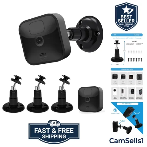 Blink Outdoor Camera Mount, 360 Degree Adjustable Indoor/Outdoor Wall Mount B...