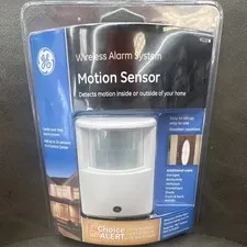 GE Choice Alert Wireless Motion Sensor Alarm, Indoor/Outdoor, White