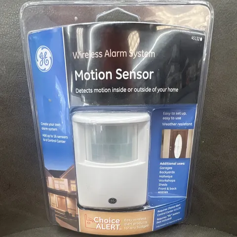 GE Choice Alert Wireless Motion Sensor Alarm, Indoor/Outdoor, White