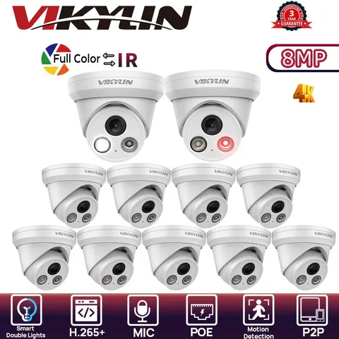 VIKYLIN C82 Dual lens Color Ethernet 8MP PoE Camera Onvif NDAA Lot