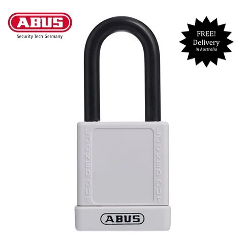 ABUS LOTO PADLOCKS Safety Lockout Tagout Padlock 40mm White-7440WHTKD-Free Post