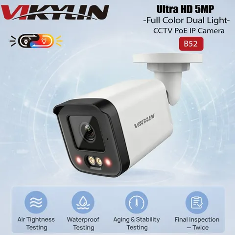 Vikylin 5MP PoE IP Camera Smart Dual Light Full Color Human Vehicle detection