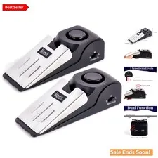 Modern Floor Wedge Door Stop Alarm - 120DB Security, Easy Setup & Portable