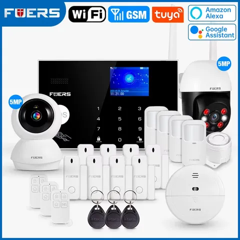 WIFI GSM Alarm System Wireless Home Burglar Security Alarm System Tuya APP Contr