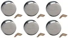 Master Lock 2-7/8" 6271KAW700A-80030 Keyed Alike Puck Shackleless Locks - 6 Pack