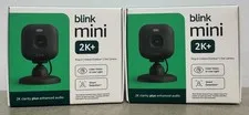 Blink Mini 2K+ Smart Security Camera 2 Pack Black Indoor Outdoor NEW