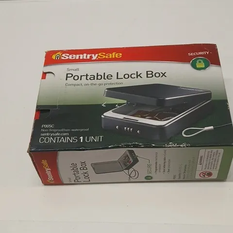 SentrySafe P005C Small Portable Lock Box Combination Lock Black Metal Matte