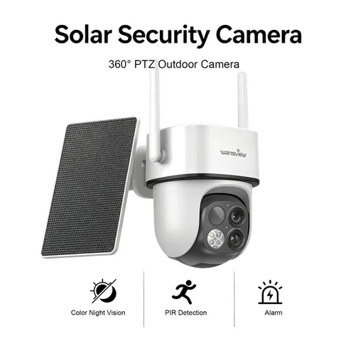 Wansview B7 2K Wireless IP Camera WIFI Outdoor 360°PTZ Smart Home Security Cam