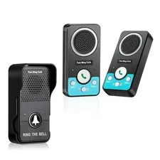 Wireless Doorbell Intercom 2-Way Audio 1300Ft Range for Home Office Classroom