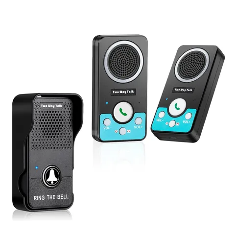 Wireless Doorbell Intercom 2-Way Audio 1300Ft Range for Home Office Classroom