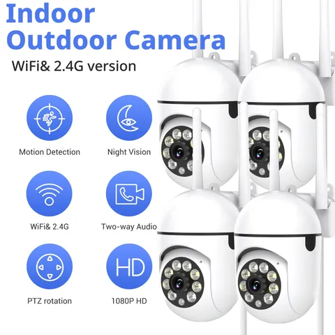 1080P Security Camera Outdoor 360° View Pan/Tilt Camera for Home Security outsid