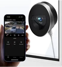 2K 3MP Window Security Camera with 20°Tilt Angle, Night Vision,Motion Detection