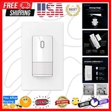 Single Pole Occupancy Motion Sensor Light Switch, Need Grounding Wire No Neut...